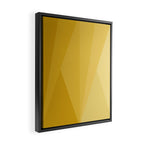 Geometric Triangles VIII Golden Yellow Framed Canvas Print Gallery Image 2