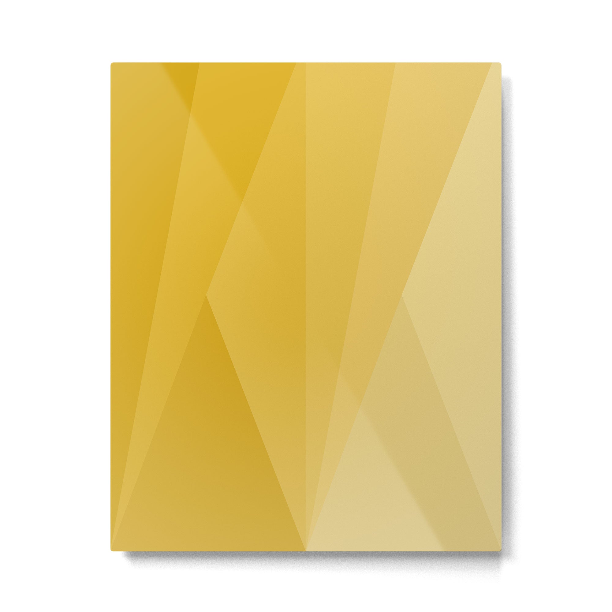 Geometric Triangles VIII Golden Yellow Metal Print Gallery Image 4