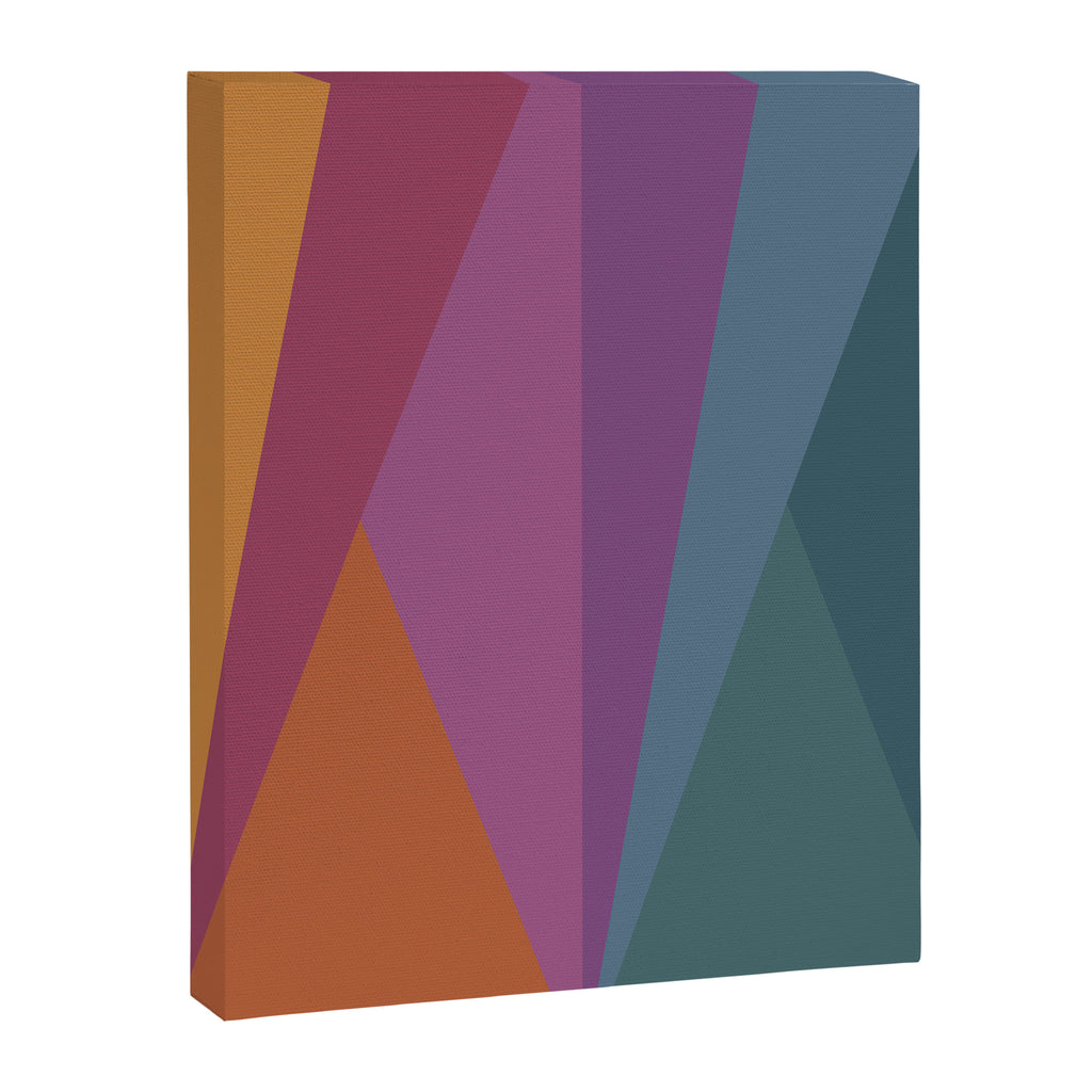Geometric Triangles X Retro Rainbow Canvas Print Gallery Image 6