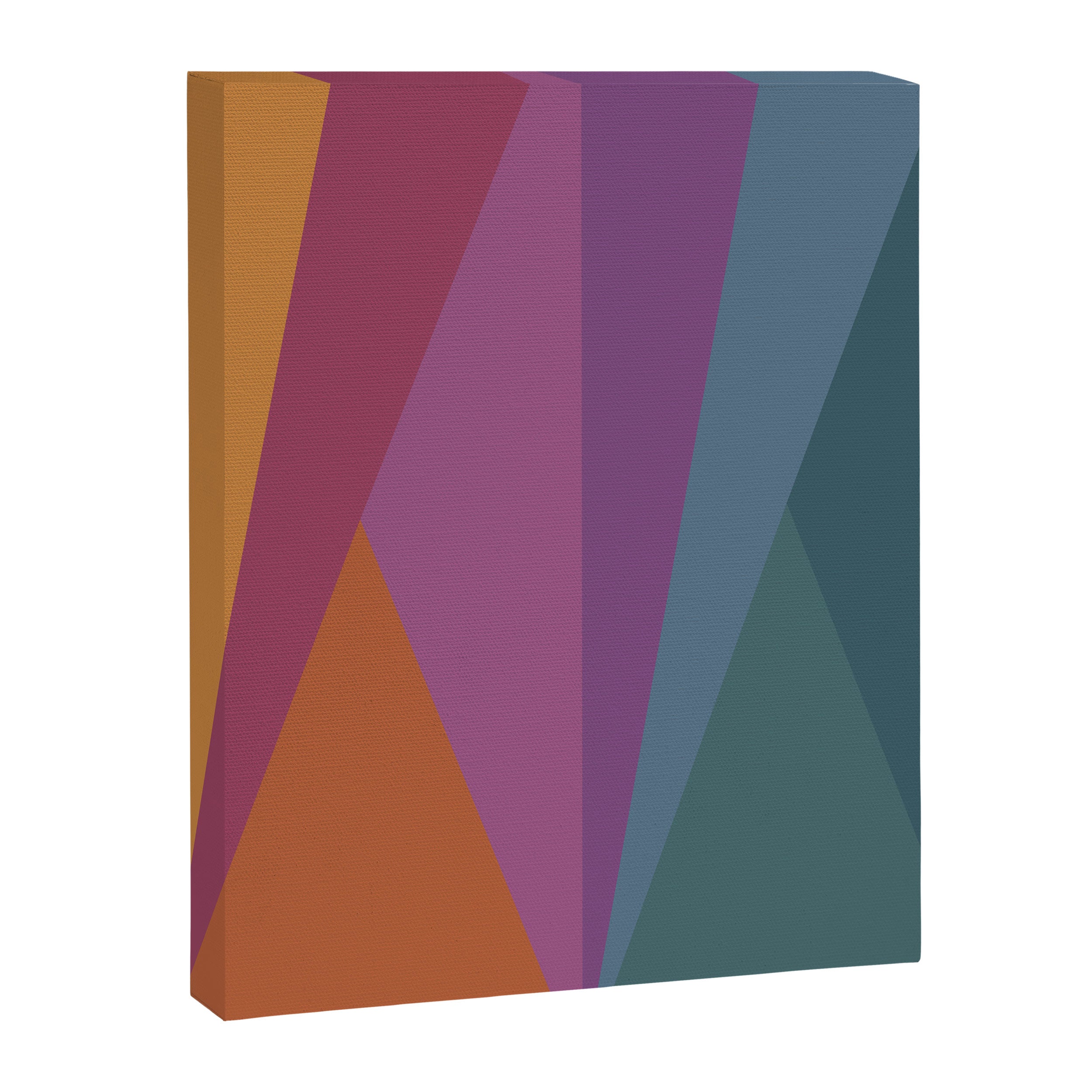 Geometric Triangles X Retro Rainbow Canvas Print Gallery Image 6
