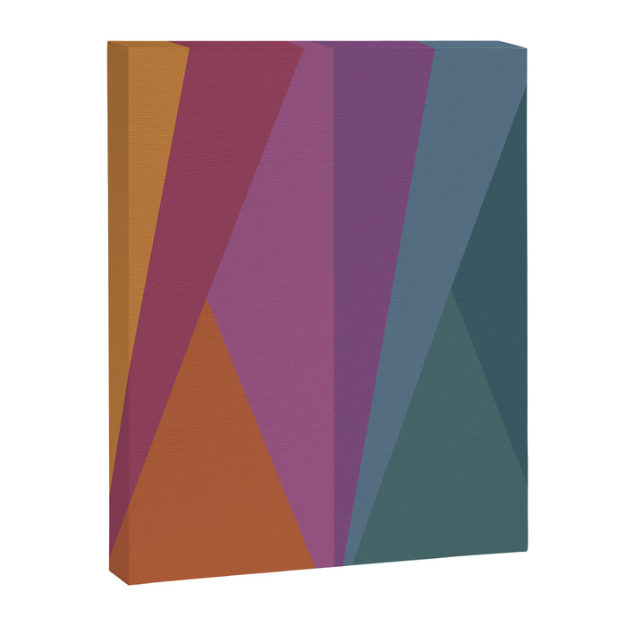 Geometric Triangles X Retro Rainbow Canvas Print Gallery Image 1