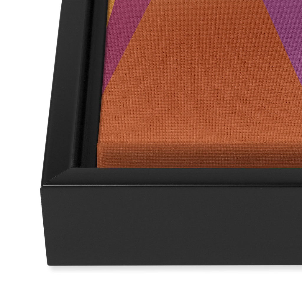 Geometric Triangles X Retro Rainbow Framed Canvas Print Gallery Image 3