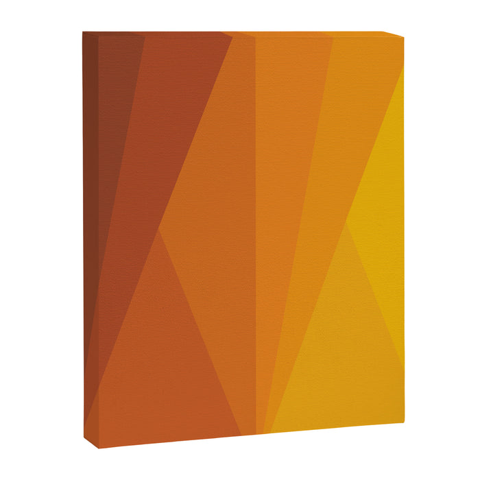 Geometric Triangles XI Retro Orange Canvas Print Gallery Image 1