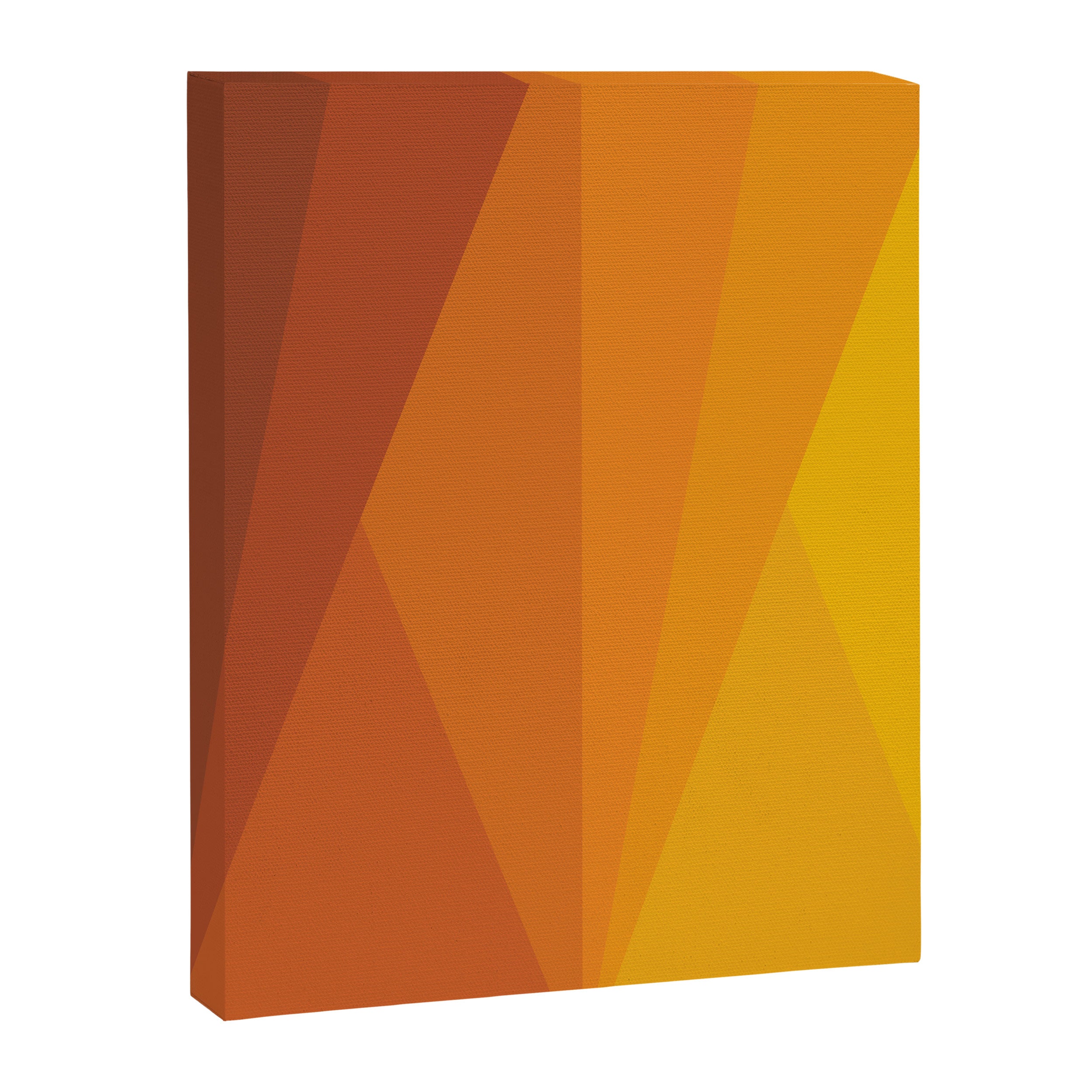 Geometric Triangles XI Retro Orange Canvas Print Gallery Image 6
