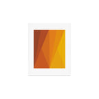 Geometric Triangles XI Retro Orange Art Print Gallery Image 1