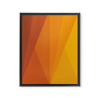 Geometric Triangles XI Retro Orange Framed Canvas Print Gallery Image 6