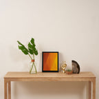 Geometric Triangles XI Retro Orange Framed Canvas Print Gallery Image 4