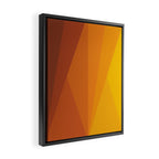 Geometric Triangles XI Retro Orange Framed Canvas Print Gallery Image 2