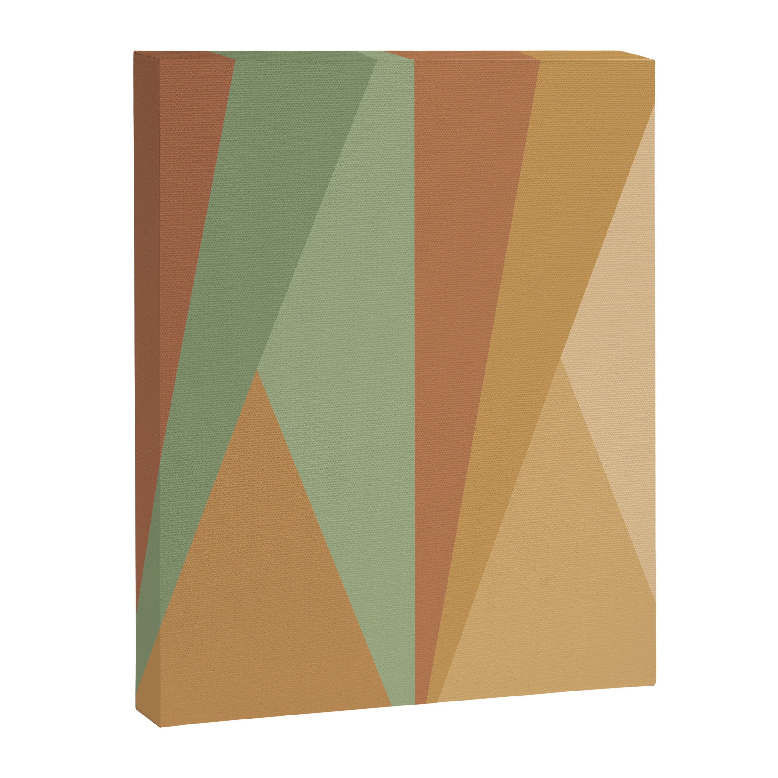 Geometric Triangles XII Earthy Rustic Canvas Print Gallery Image 6