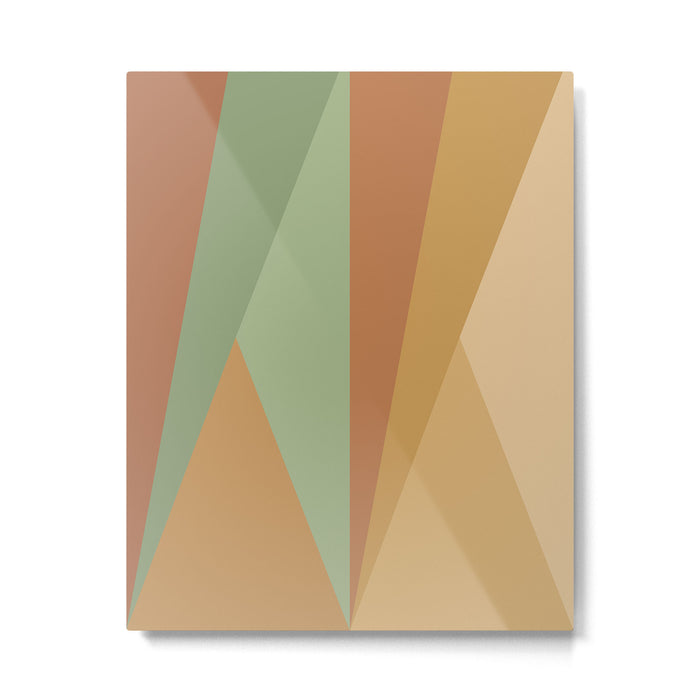 Geometric Triangles XII Earthy Rustic Metal Print Gallery Image 1