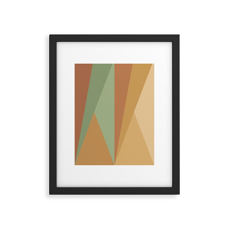 Geometric Triangles XII Earthy Rustic Framed Art Print Gallery Image 5