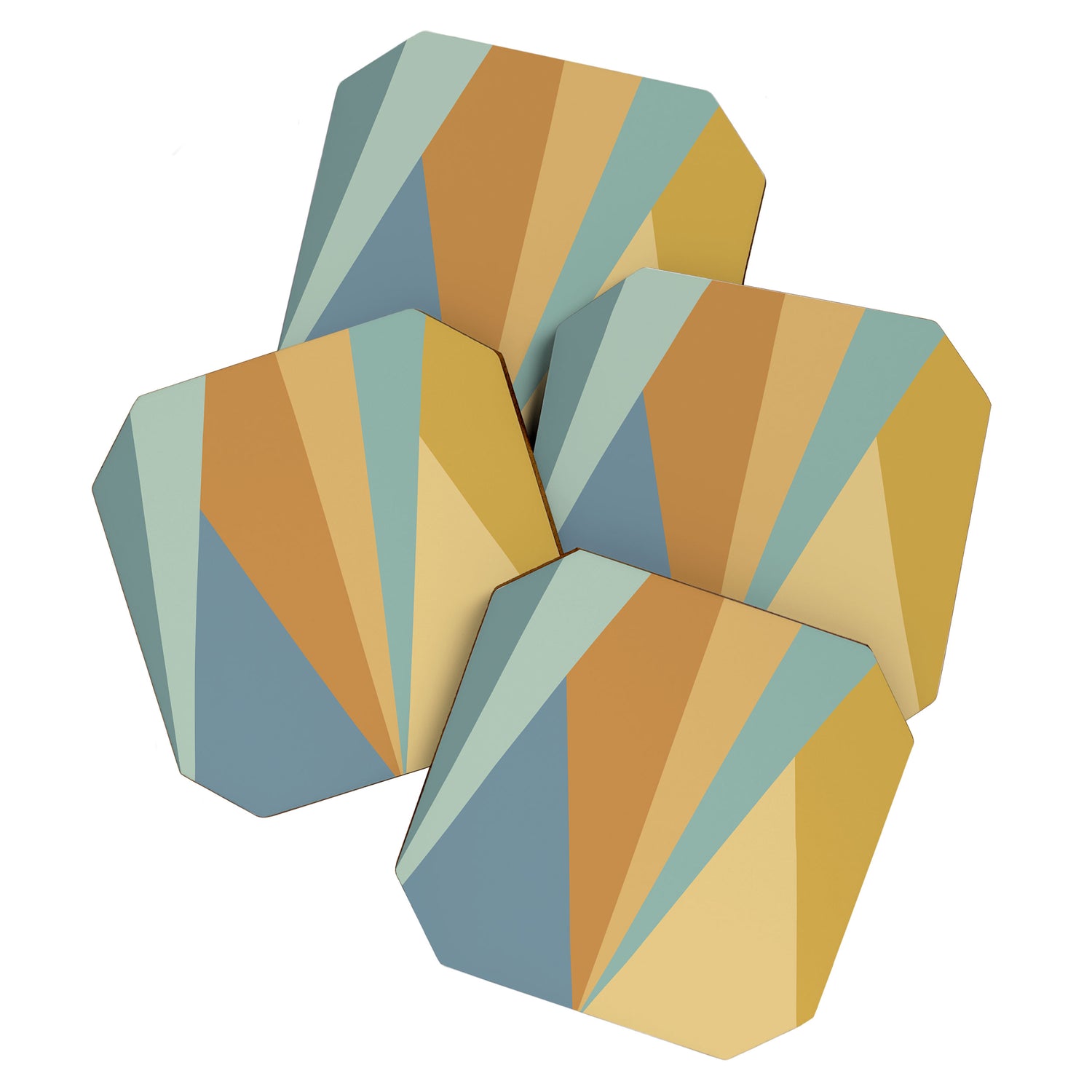 Geometric Triangles XIII Retro Summer Coaster Gallery Image 1
