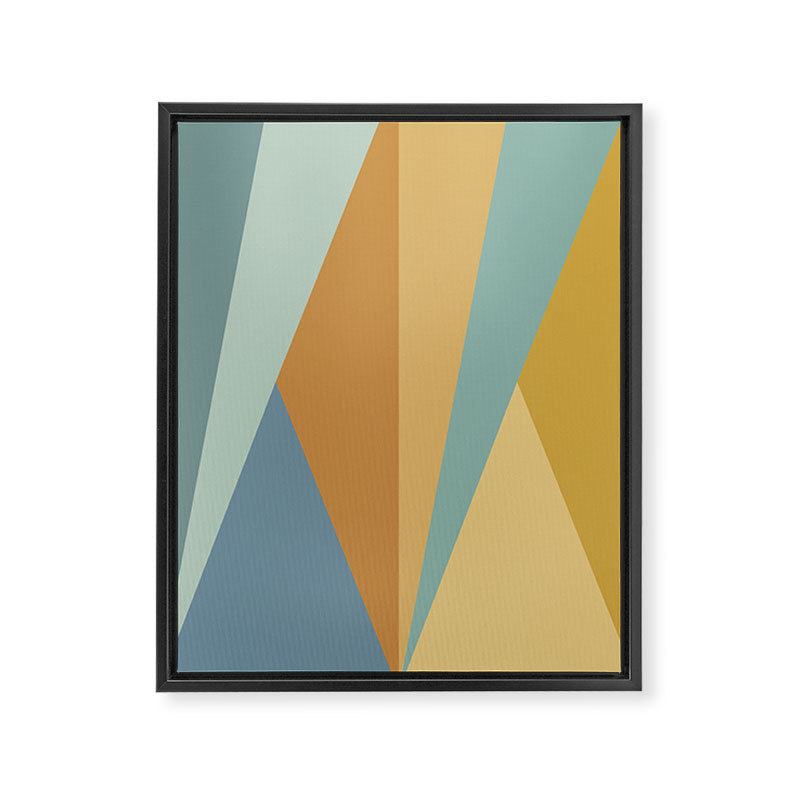 Geometric Triangles XIII Retro Summer Framed Canvas Print Gallery Image 6