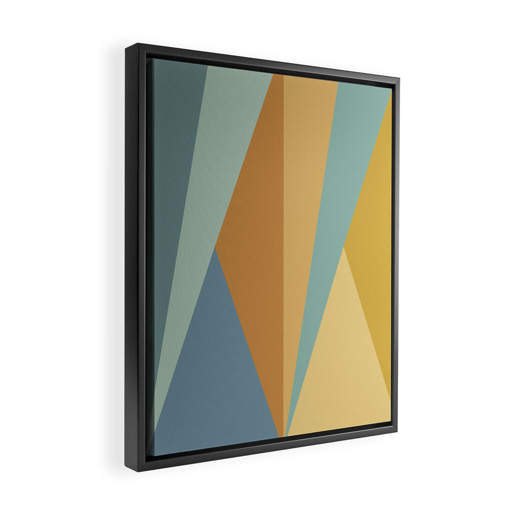 Geometric Triangles XIII Retro Summer Framed Canvas Print Gallery Image 2