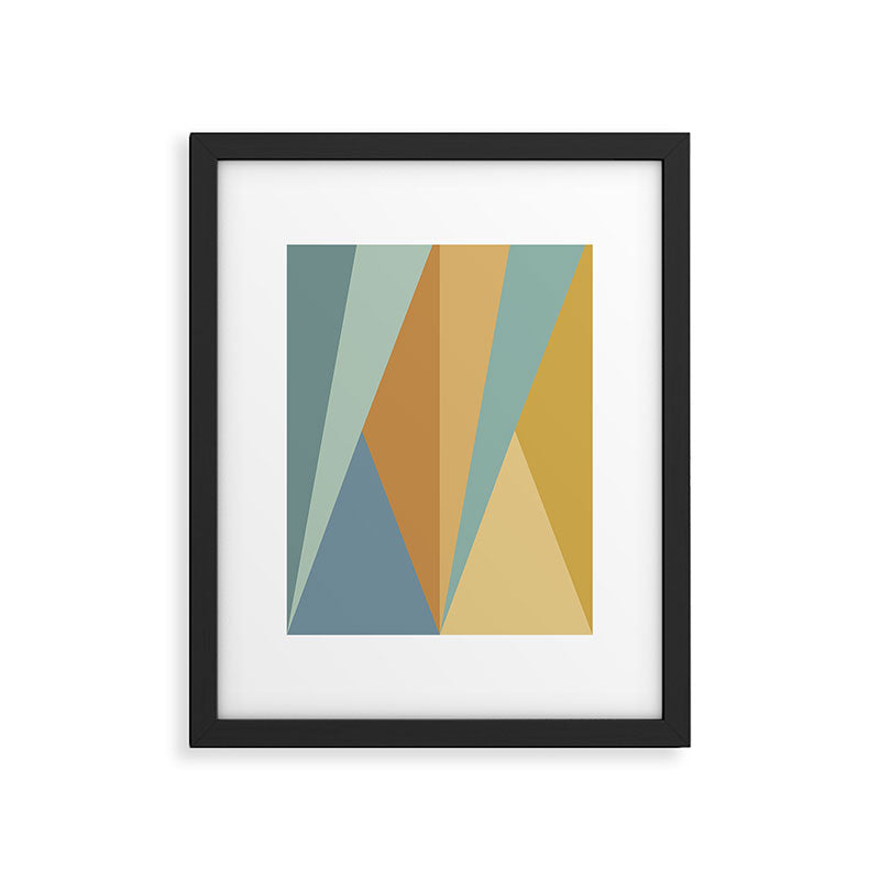 Geometric Triangles XIII Retro Summer Framed Art Print Gallery Image 5