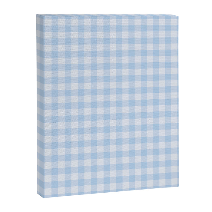 Gingham Plaid Pattern - Natural Sky Blue Canvas Print Gallery Image 1
