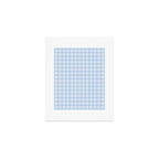 Gingham Plaid Pattern - Natural Sky Blue Art Print Gallery Image 1