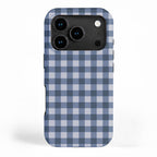 Gingham Plaid Pattern - Classic Blue iPhone Case Gallery Image 1
