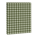 Gingham Plaid Pattern - Natural Green Canvas Print Gallery Image 8