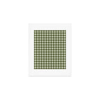 Gingham Plaid Pattern - Natural Green Art Print Gallery Image 1