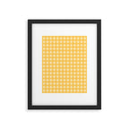 Gingham Plaid Pattern - Sunshine Yellow Framed Art Print Gallery Image 4