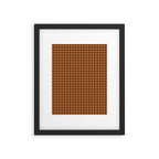 Gingham Plaid Pattern - Burnt Orange Framed Art Print Gallery Image 6