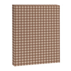 Gingham Plaid Pattern - Coffee Creme Canvas Print Gallery Image 8
