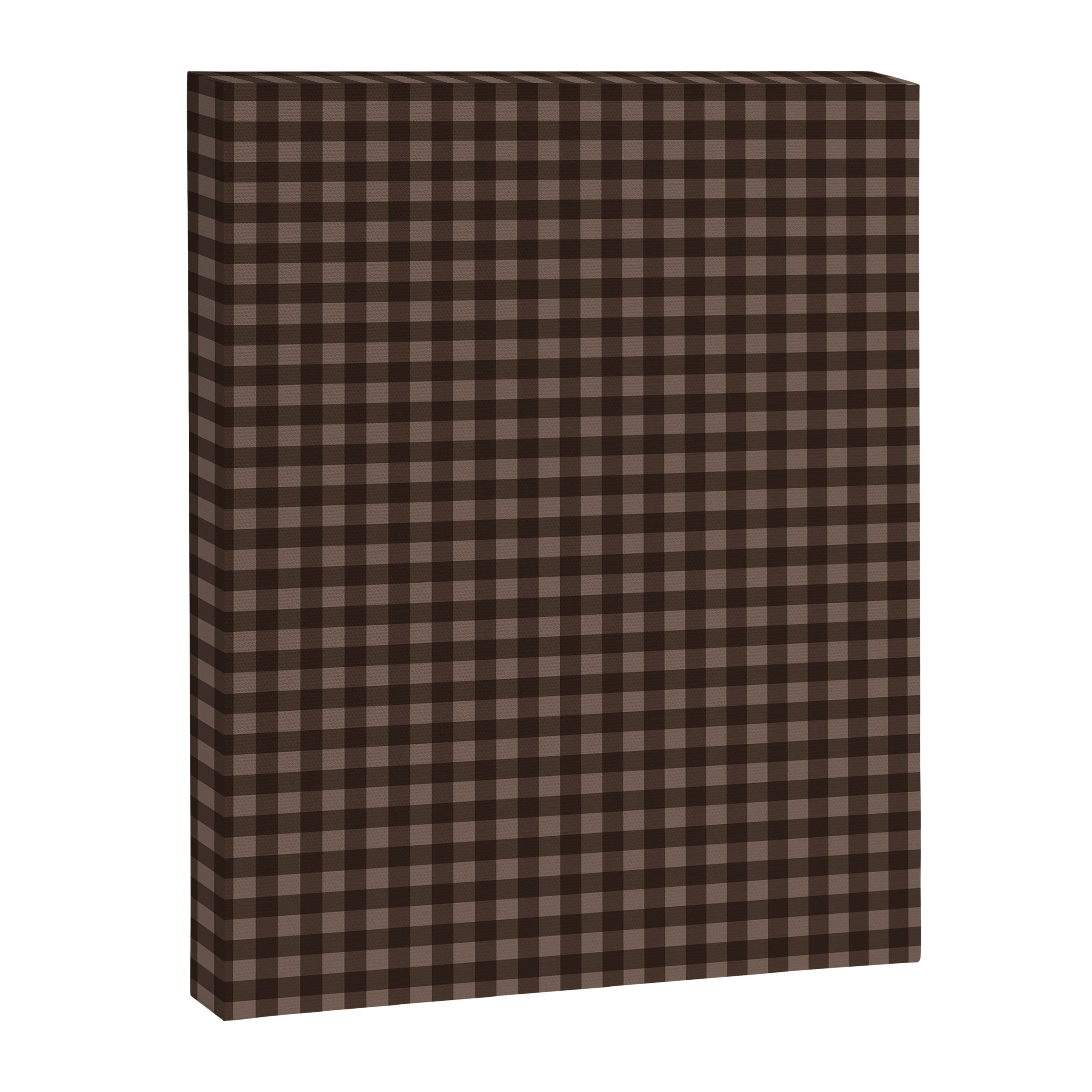 Gingham Plaid Pattern - Earthy Brown Canvas Print Gallery Image 8