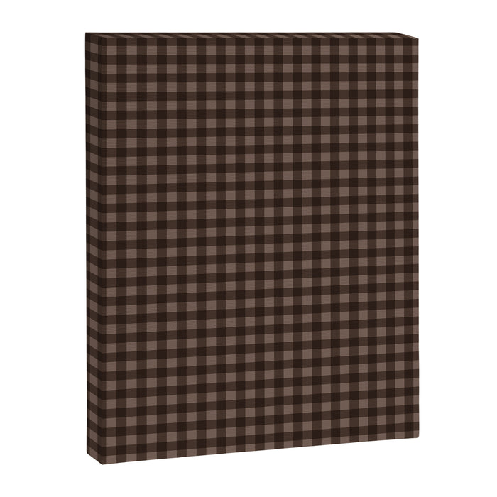 Gingham Plaid Pattern - Earthy Brown Canvas Print Gallery Image 1