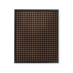 Gingham Plaid Pattern - Earthy Brown Framed Canvas Print Gallery Image 8
