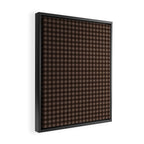 Gingham Plaid Pattern - Earthy Brown Framed Canvas Print Gallery Image 2
