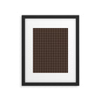 Gingham Plaid Pattern - Earthy Brown Framed Art Print Gallery Image 6