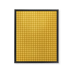 Gingham Plaid Pattern - Earthy Ochre Framed Canvas Print Gallery Image 8
