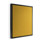 Gingham Plaid Pattern - Earthy Ochre Framed Canvas Print Gallery Image 2