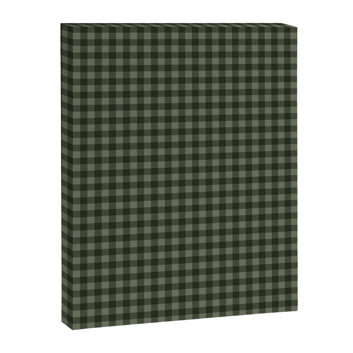Gingham Plaid Pattern - Forest Green Canvas Print Gallery Image 8