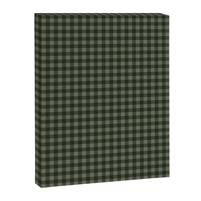 Gingham Plaid Pattern - Forest Green Canvas Print Gallery Image 1