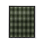 Gingham Plaid Pattern - Forest Green Framed Canvas Print Gallery Image 8