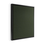 Gingham Plaid Pattern - Forest Green Framed Canvas Print Gallery Image 2