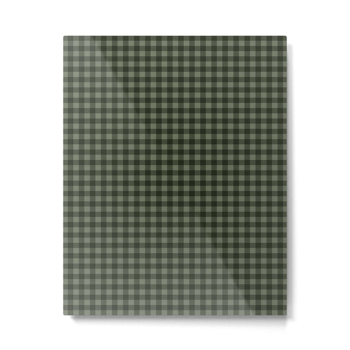 Gingham Plaid Pattern - Forest Green Metal Print Gallery Image 1