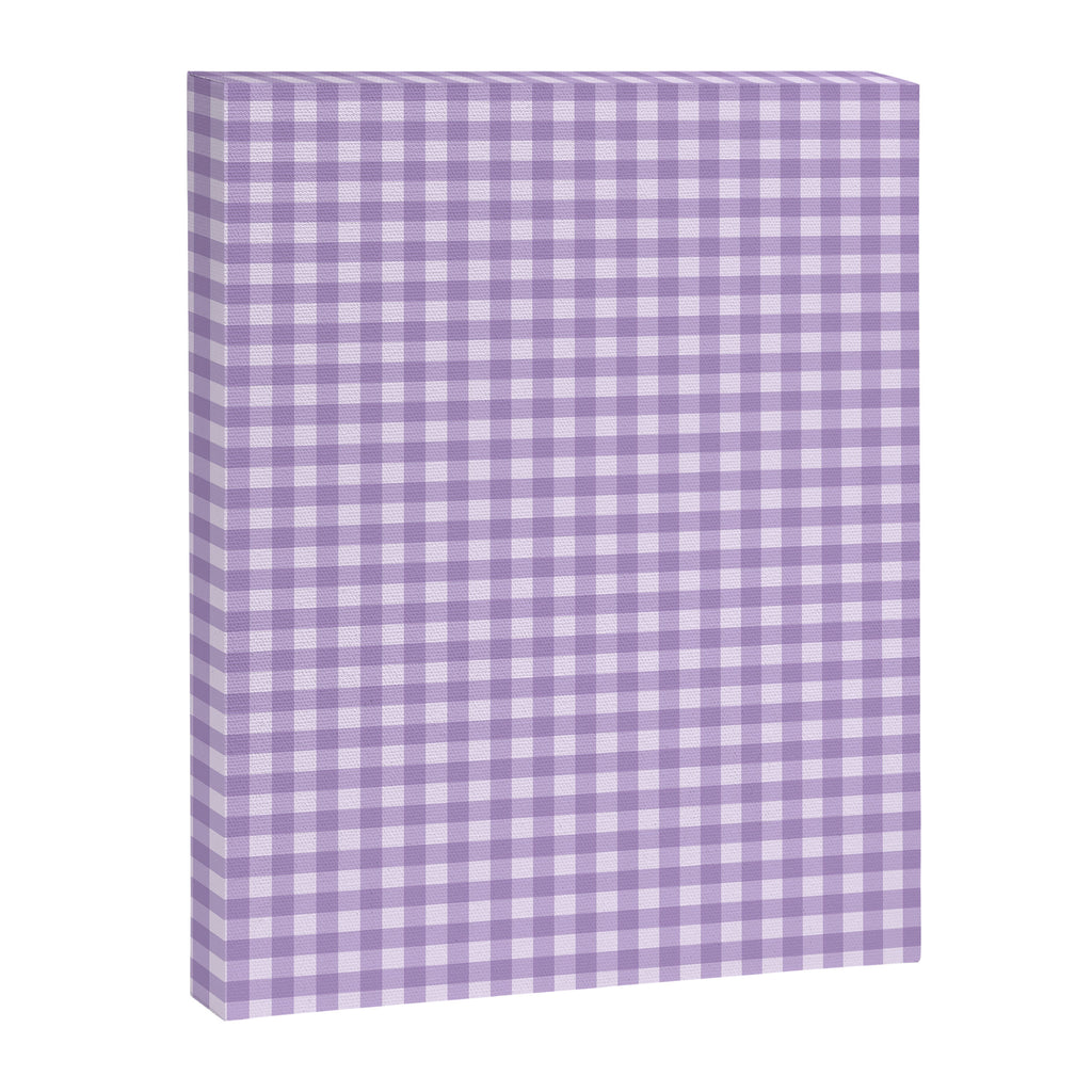 Gingham Plaid Pattern - Lilac Purple Canvas Print Gallery Image 8