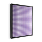 Gingham Plaid Pattern - Lilac Purple Framed Canvas Print Gallery Image 2