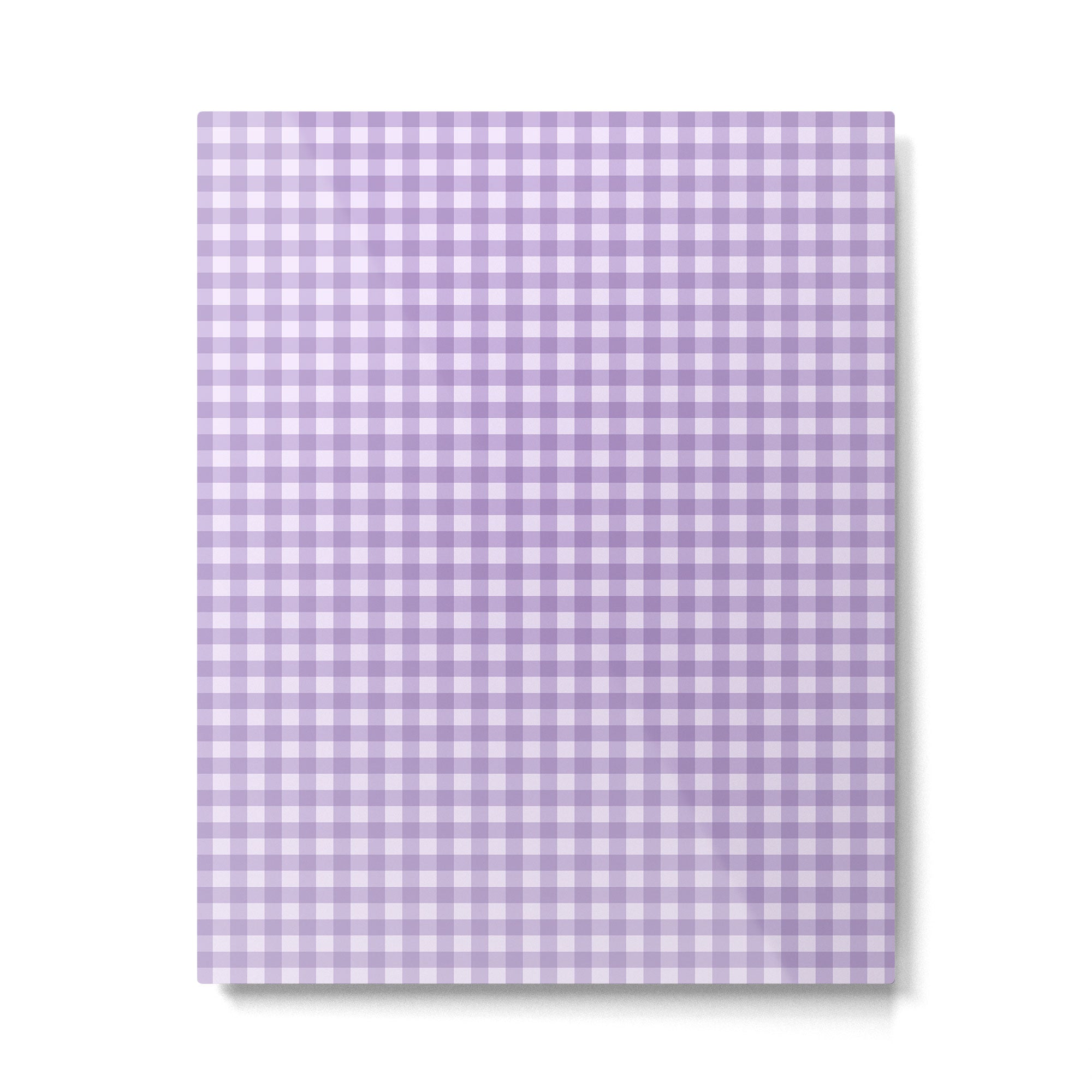Gingham Plaid Pattern - Lilac Purple Metal Print Gallery Image 6