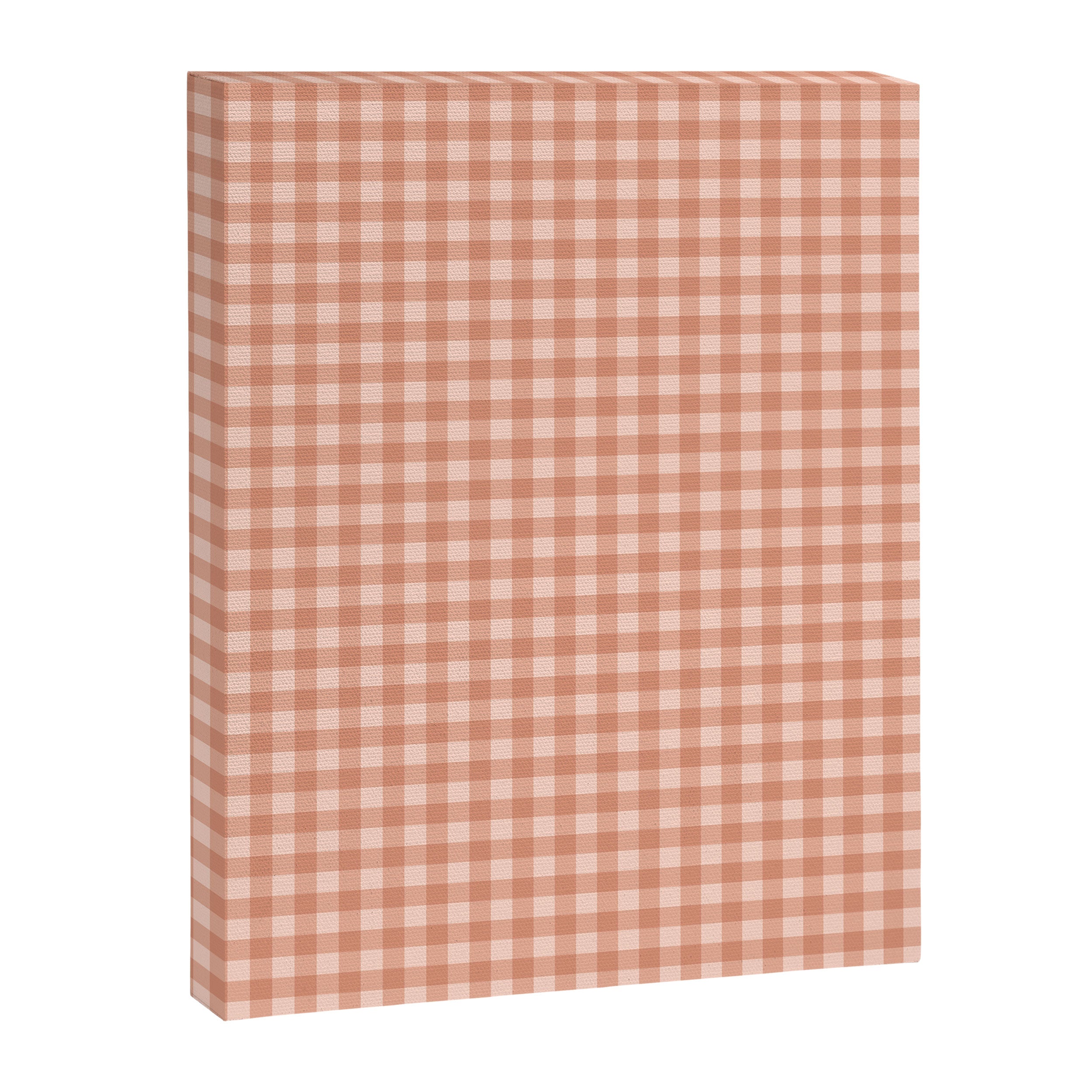 Gingham Plaid Pattern - Natural Rose Canvas Print Gallery Image 8