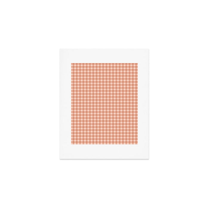 Gingham Plaid Pattern - Natural Rose Art Print Gallery Image 1