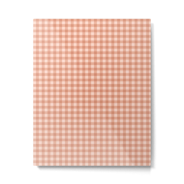 Gingham Plaid Pattern - Natural Rose Metal Print Gallery Image 1