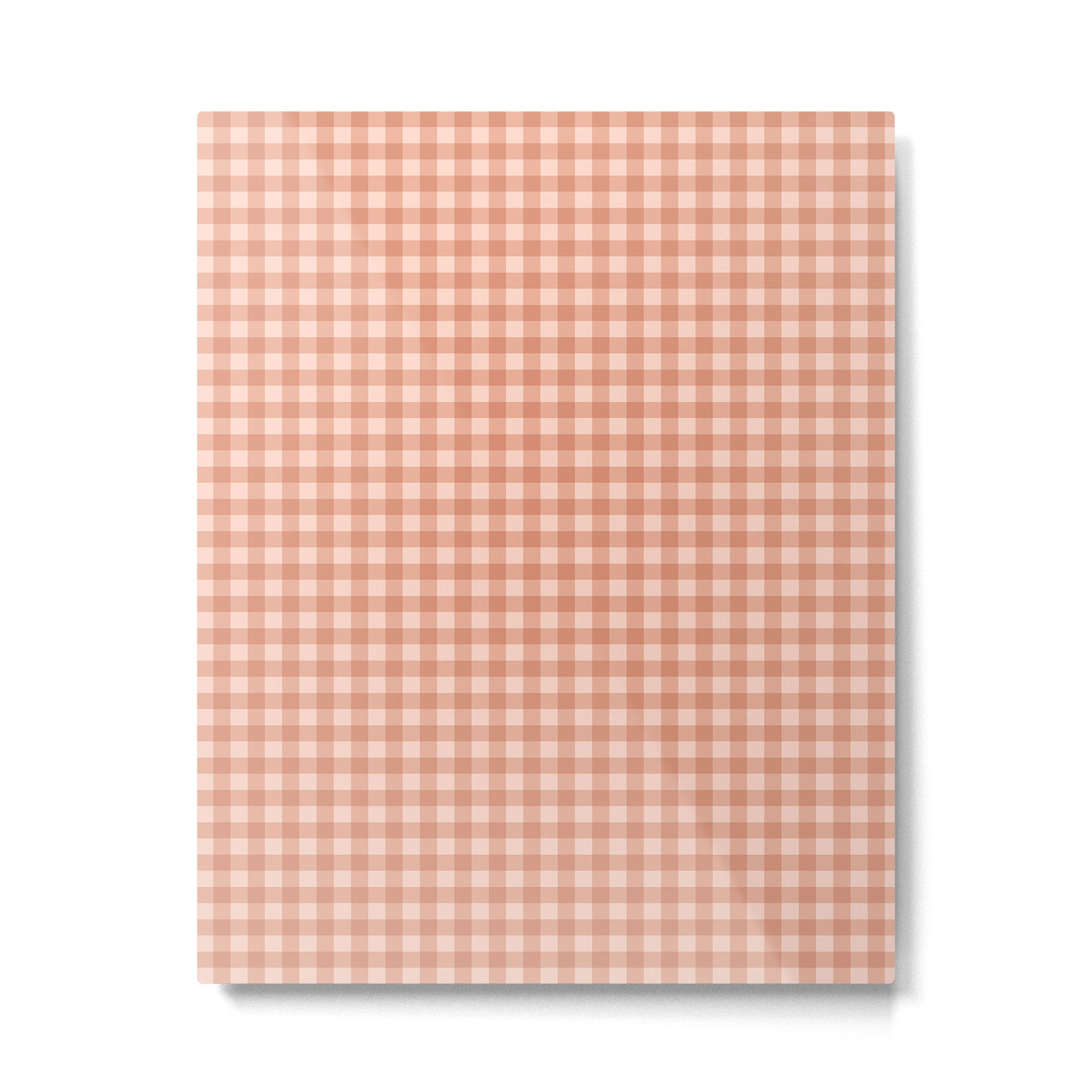 Gingham Plaid Pattern - Natural Rose Metal Print Gallery Image 6