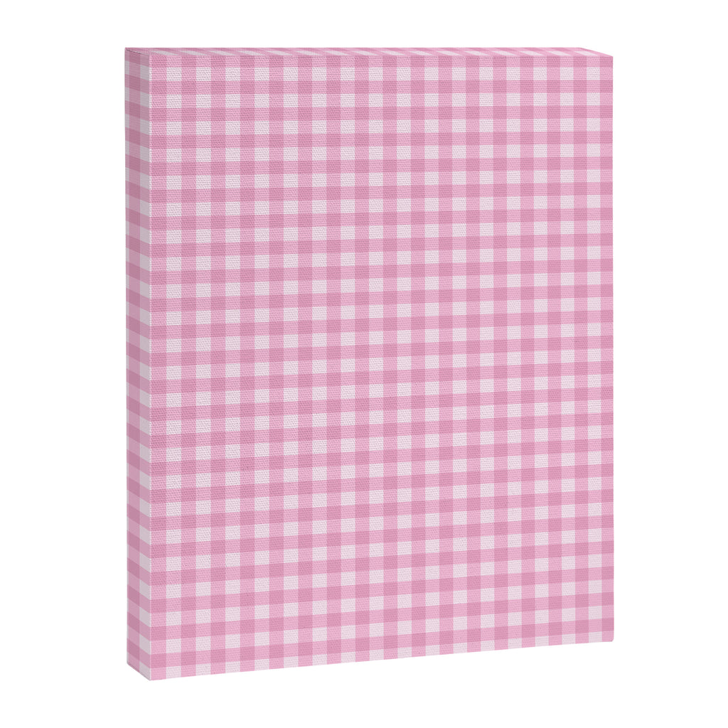 Gingham Plaid Pattern - Pastel Pink Canvas Print Gallery Image 8