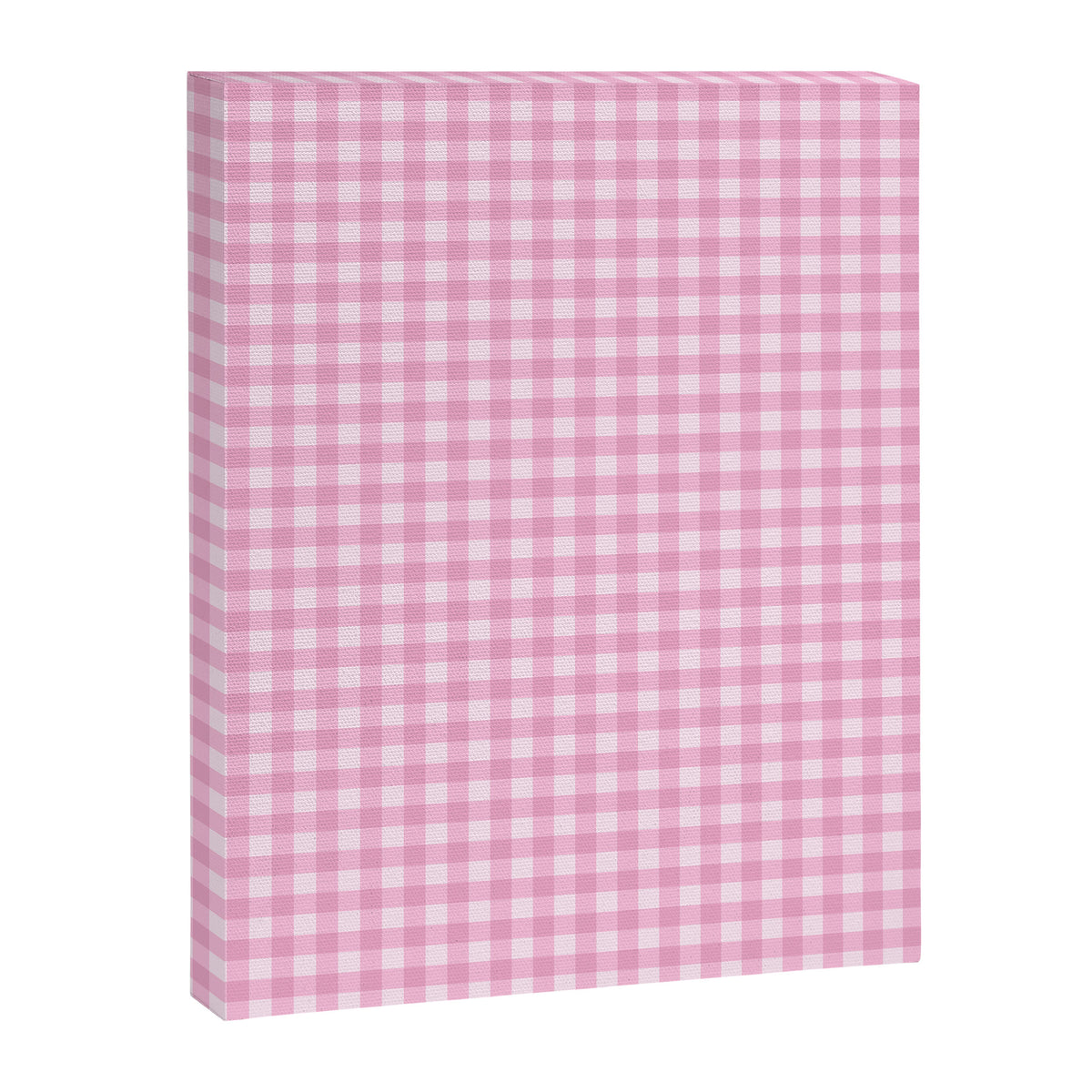 Gingham Plaid Pattern - Pastel Pink Canvas Print Gallery Image 8