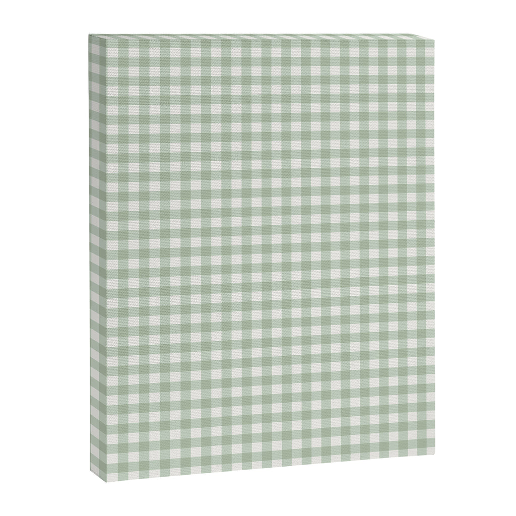 Gingham Plaid Pattern - Sage Green Canvas Print Gallery Image 8
