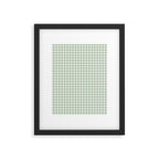 Gingham Plaid Pattern - Sage Green Framed Art Print Gallery Image 6